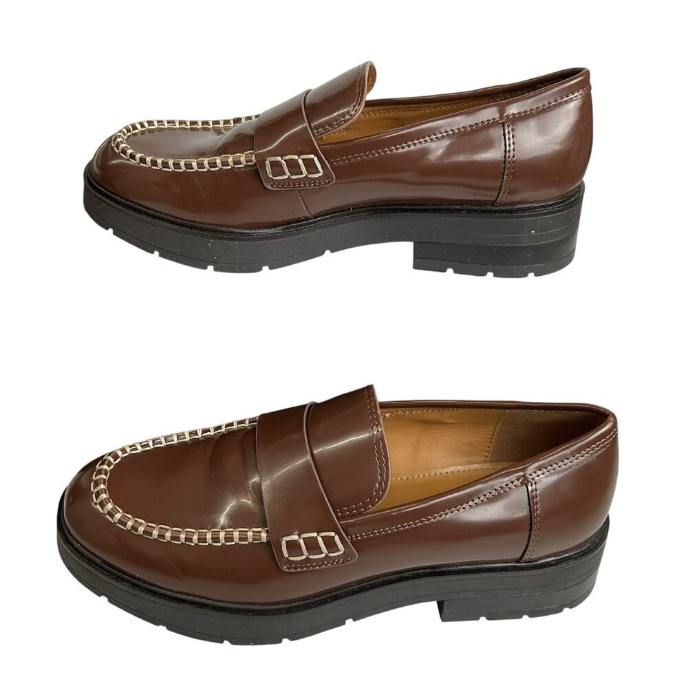 Nine West Women's 9M Kipla3 Casual Loafer Medium Brown 210 Stylish Round Toe NEW - Picture 9 of 16